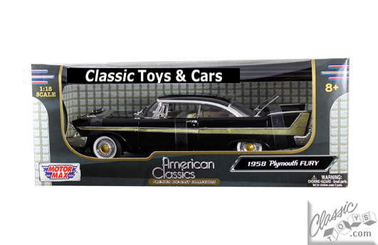 1958 Plymouth Fury Hard Top Black Included is the Box the stand