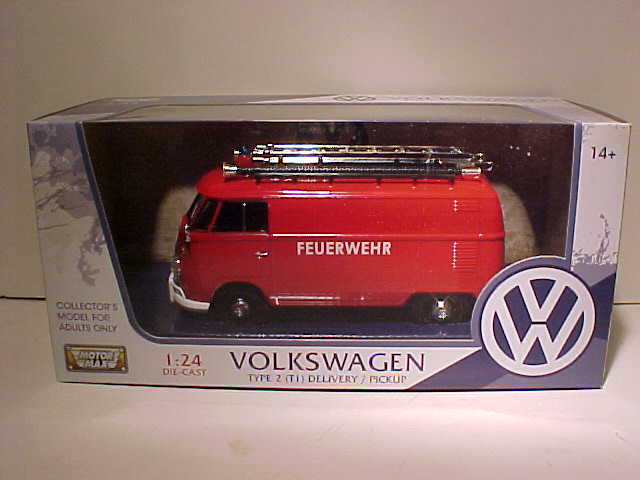 1962 VW Bus Volkswagen Samba Diecast Car 1:24 Jada Toys 8inch Black Flame NO BOX 
